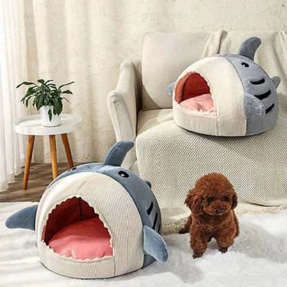 Plush Shark Pet Bed