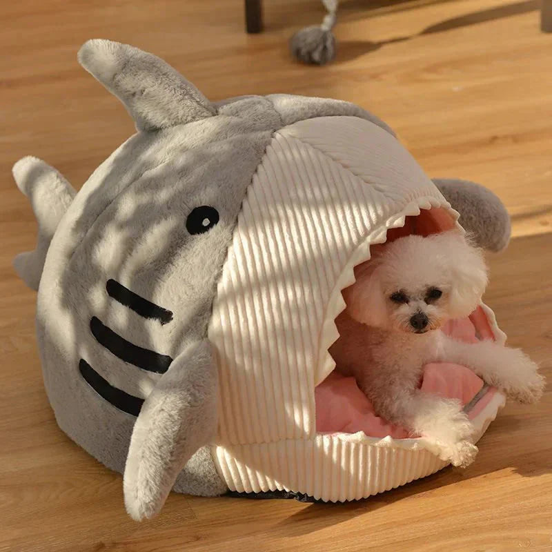 Plush Shark Pet Bed