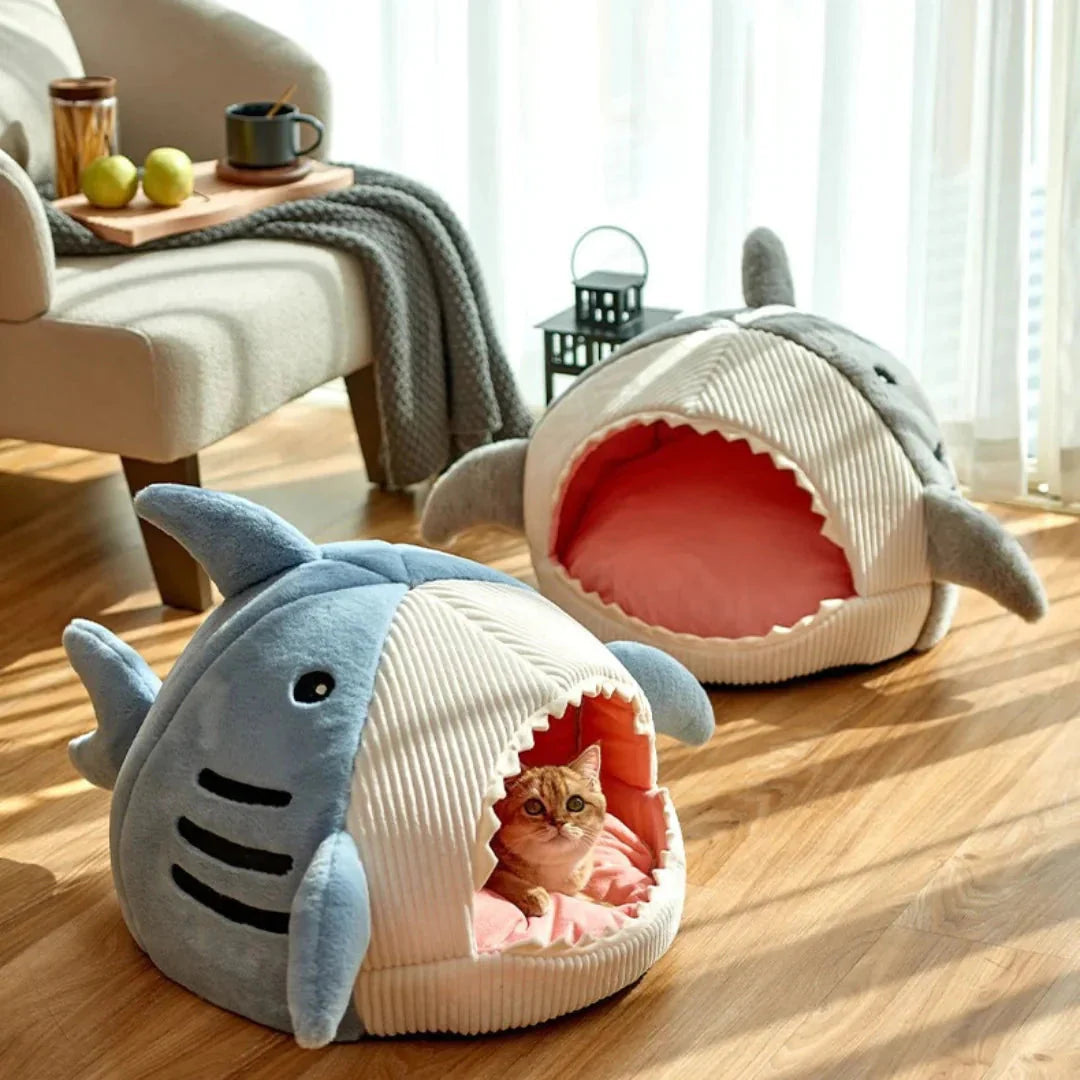 Plush Shark Pet Bed