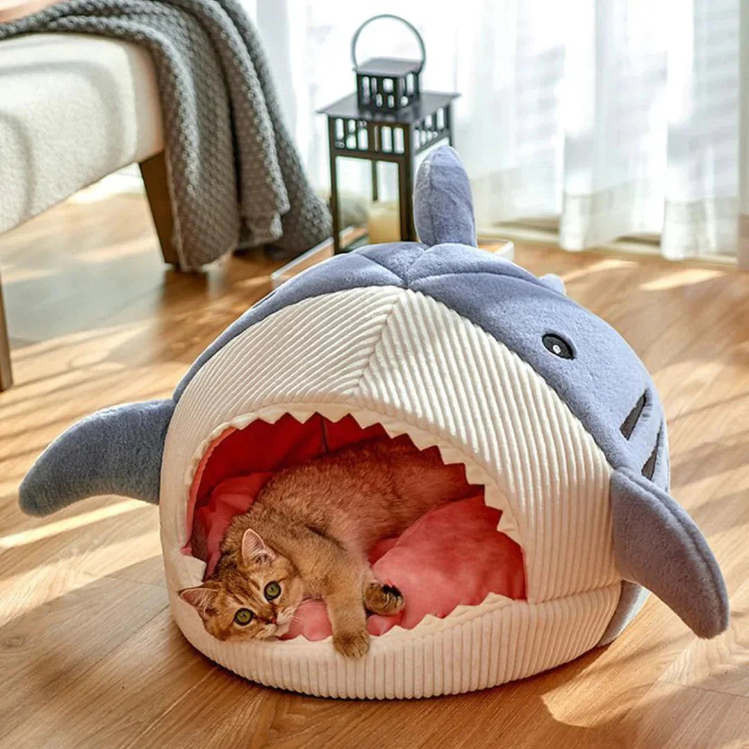 Plush Shark Pet Bed