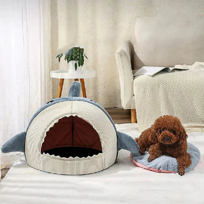 Plush Shark Pet Bed
