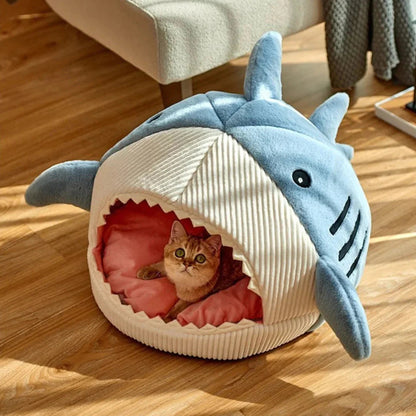 Plush Shark Pet Bed